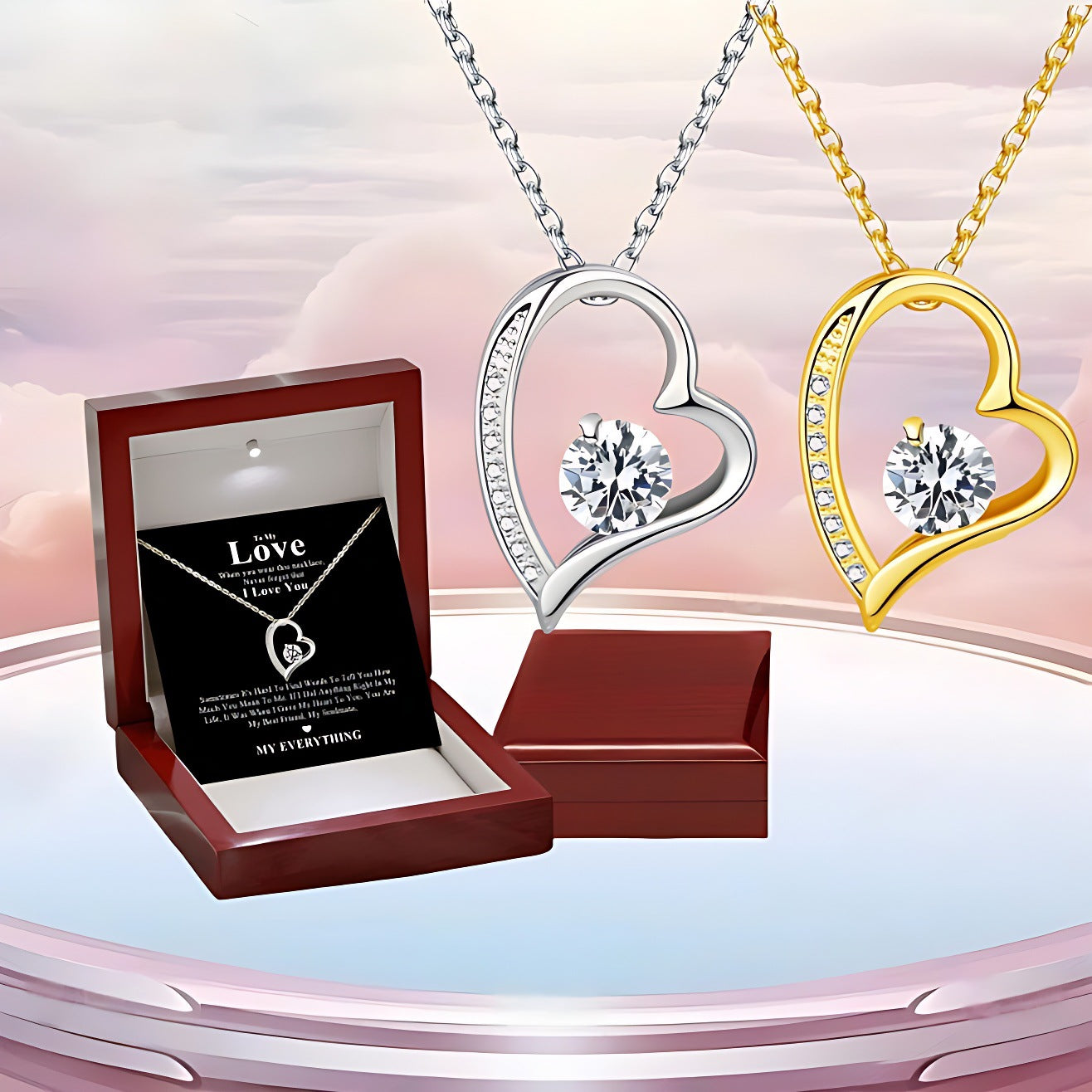 Collier Cœur Cristal – Sublimez Votre Amour